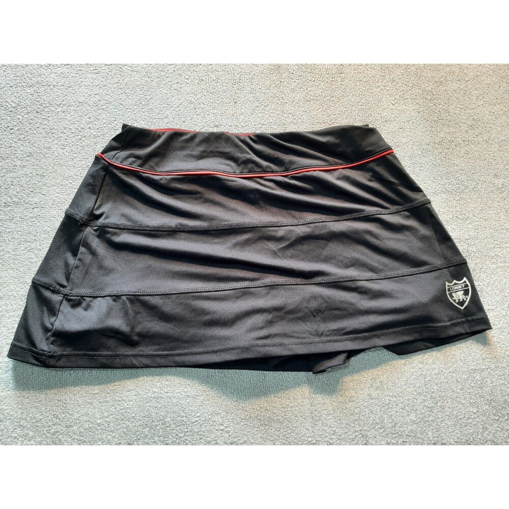 Loriet Womens Small S skort Black Elastic Waist Strech Casual Sports Mini Skirt